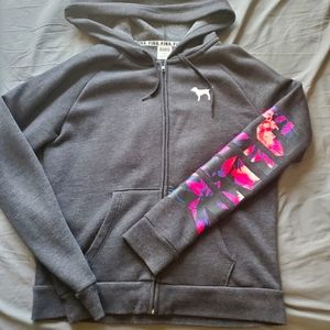 Pink zip-up hoodie